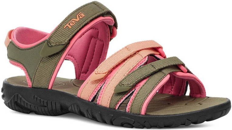 Teva sandalen olijfgroen roze