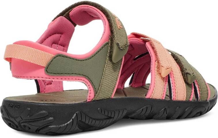Teva sandalen olijfgroen roze