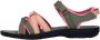 Teva Tirra sandalen olijfroen zalm Groen Meisjes Textiel Meerkleurig 38 39 - Thumbnail 5