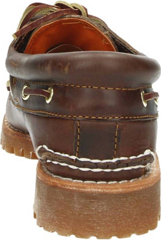 Timberland leren veterschoenen cognac