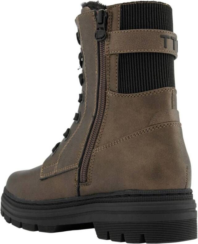 Tom Tailor veterboots taupe