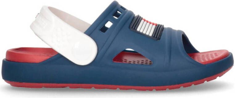 Tommy Hilfiger badslippers met hielbandje donkerblauw