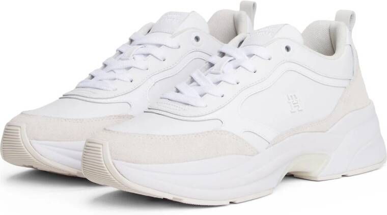 Tommy Hilfiger chunky leren sneakers wit