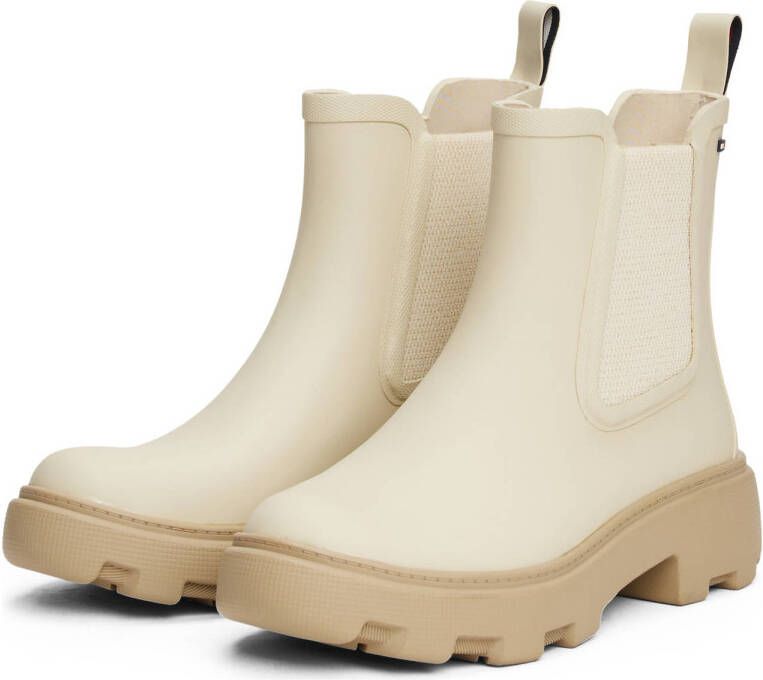 Tommy Hilfiger chunky regenlaarzen ecru