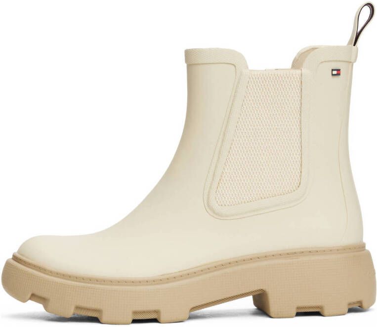 Tommy Hilfiger chunky regenlaarzen ecru