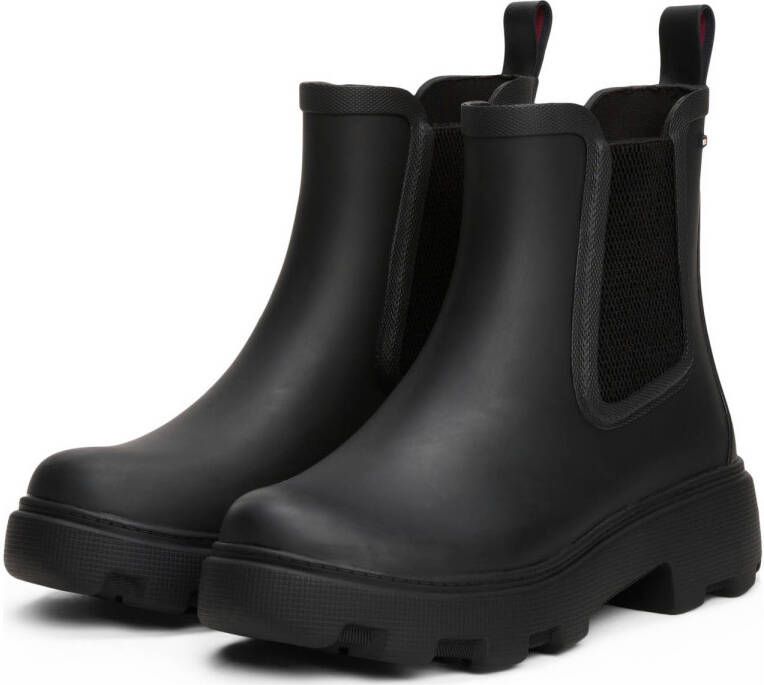 Tommy Hilfiger chunky regenlaarzen zwart