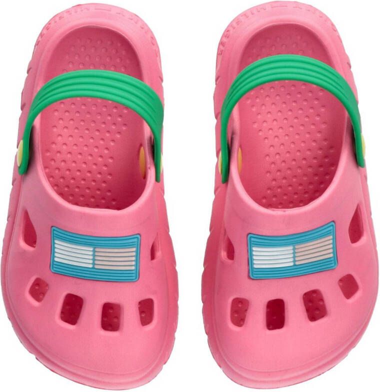 Tommy Hilfiger clogs roze groen