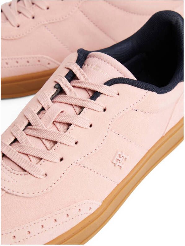 Tommy Hilfiger Heritage suède sneakers lichtroze