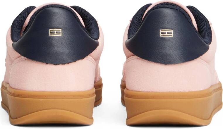 Tommy Hilfiger Heritage suède sneakers lichtroze
