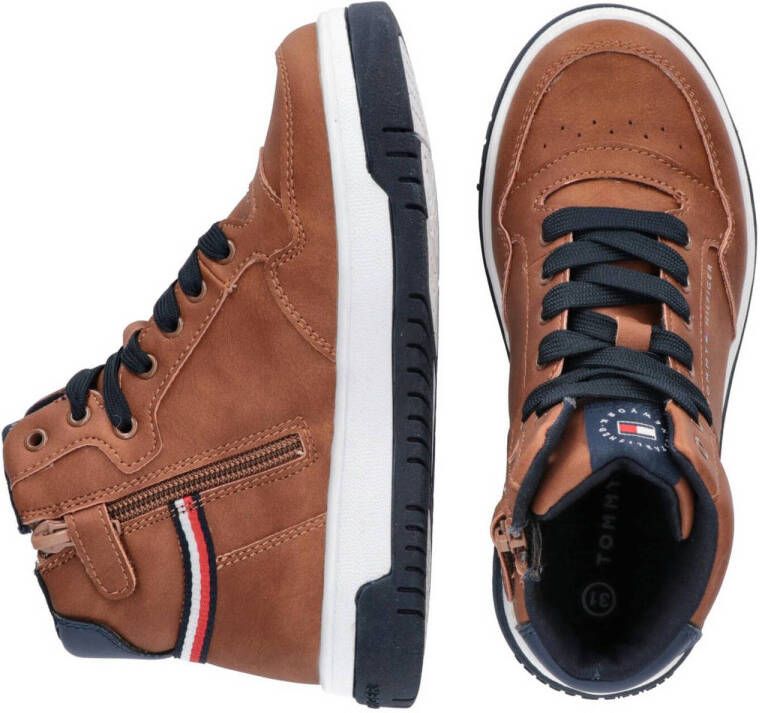 Tommy Hilfiger hoge sneakers bruin