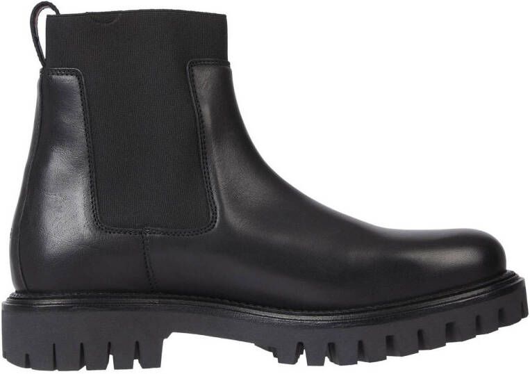 Tommy Hilfiger leren chelsea boots zwart