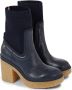 Tommy Hilfiger Blauwe Leren Enkellaarzen Klassieke Stijl - Thumbnail 3