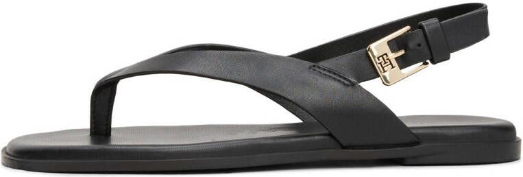 Tommy Hilfiger leren sandalen zwart