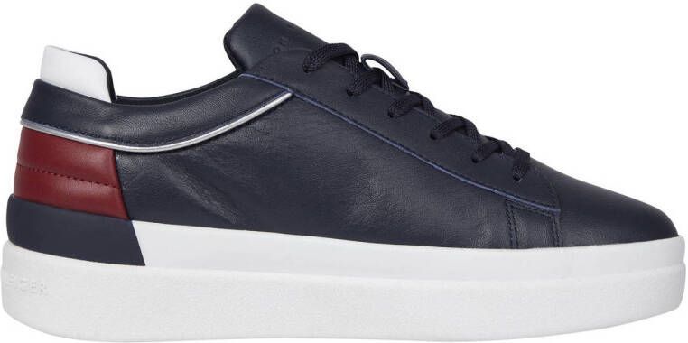 Tommy Hilfiger leren sneakers donkerblauw