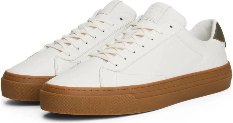 Tommy Hilfiger leren sneakers ecru