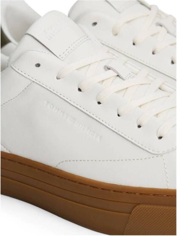 Tommy Hilfiger leren sneakers ecru