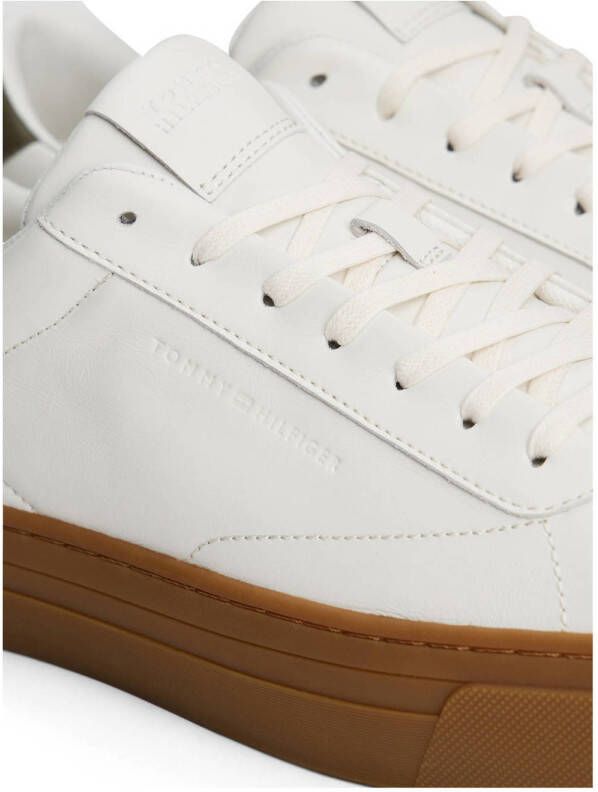 Tommy Hilfiger leren sneakers ecru