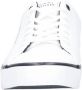 Tommy Hilfiger leren sneakers wit blauw - Thumbnail 2