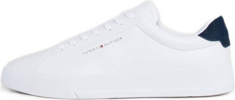 Tommy Hilfiger leren sneakers wit donkerblauw