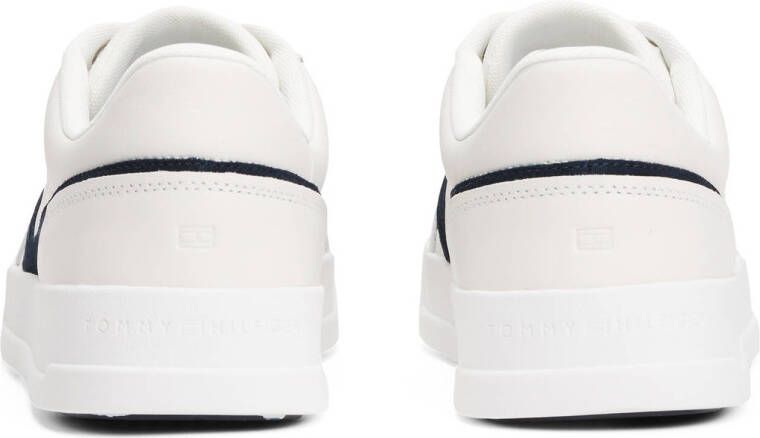 Tommy Hilfiger leren sneakers wit donkerblauw