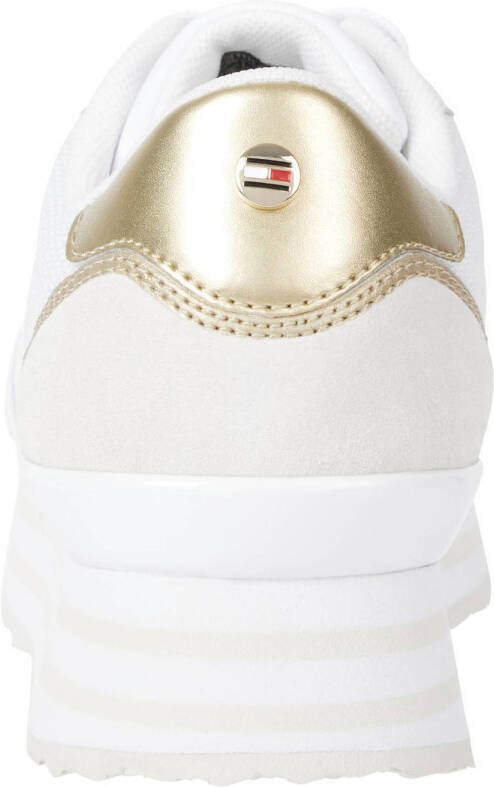 Tommy Hilfiger leren sneakers wit goud