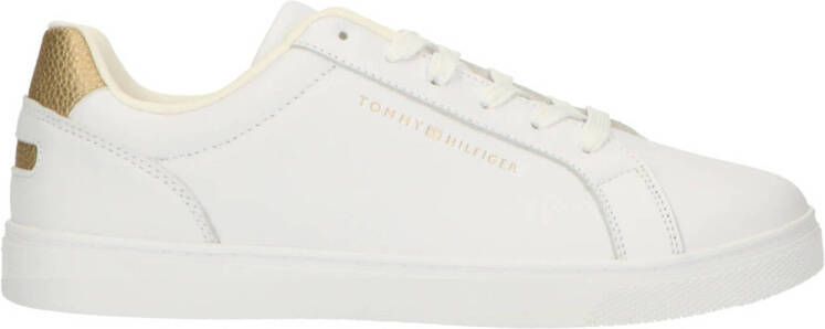 Tommy Hilfiger leren sneakers wit goud