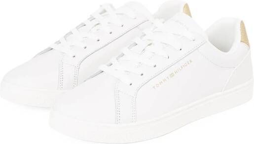 Tommy Hilfiger leren sneakers wit goud