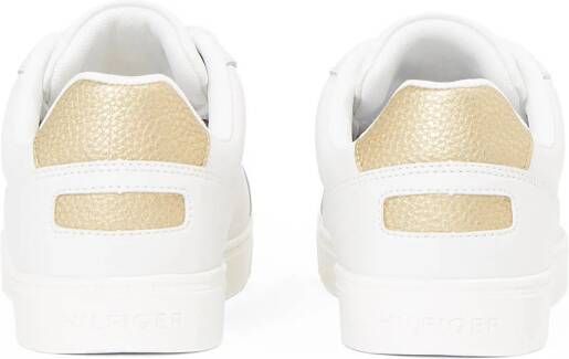 Tommy Hilfiger leren sneakers wit goud