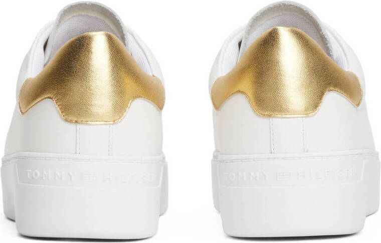Tommy Hilfiger leren sneakers wit goud