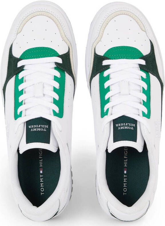 Tommy Hilfiger leren sneakers wit groen
