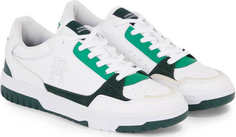 Tommy Hilfiger leren sneakers wit groen