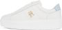 Tommy Hilfiger leren sneakers wit lichtblauw - Thumbnail 3