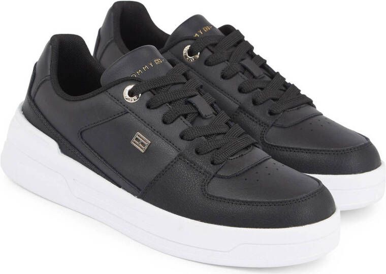 Tommy Hilfiger leren sneakers zwart