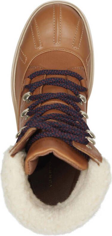 Tommy Hilfiger leren veterboots cognac