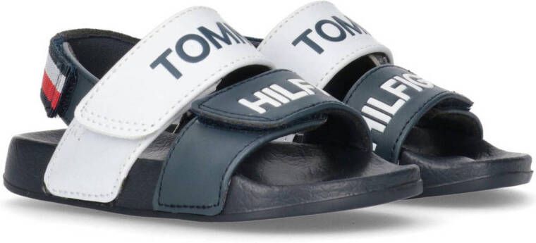 Tommy Hilfiger sandalen donkerblauw wit