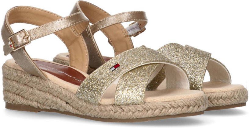 Tommy Hilfiger sandalen met glitters goud