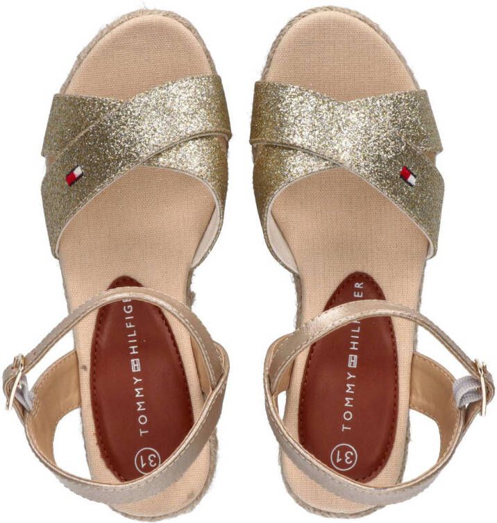 Tommy Hilfiger sandalen met glitters goud