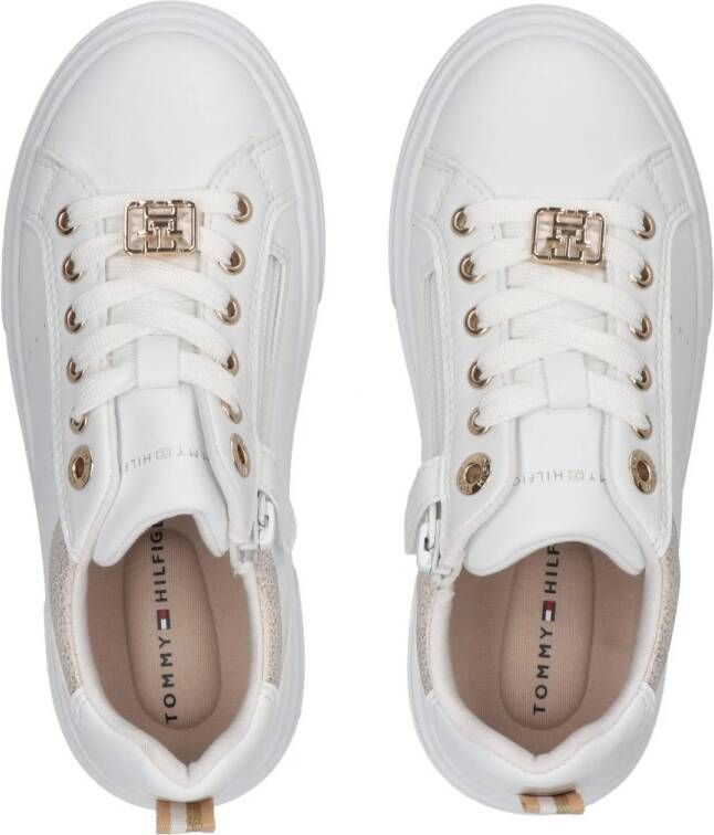 Tommy Hilfiger sneakers wit goud