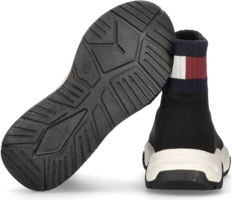 Tommy Hilfiger sock sneakers zwart