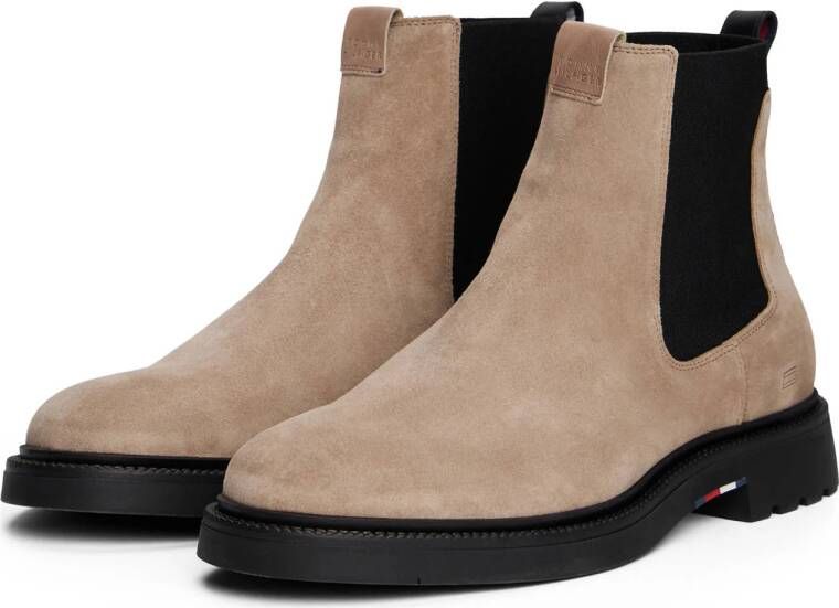 Tommy Hilfiger suède chelsea boots beige