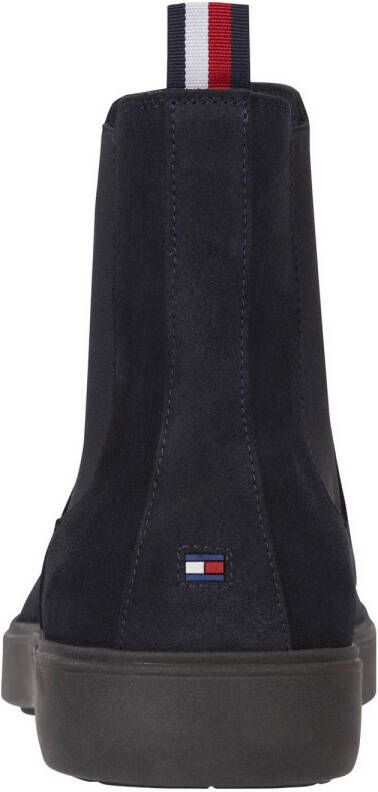 Tommy Hilfiger suède chelsea boots donkerblauw