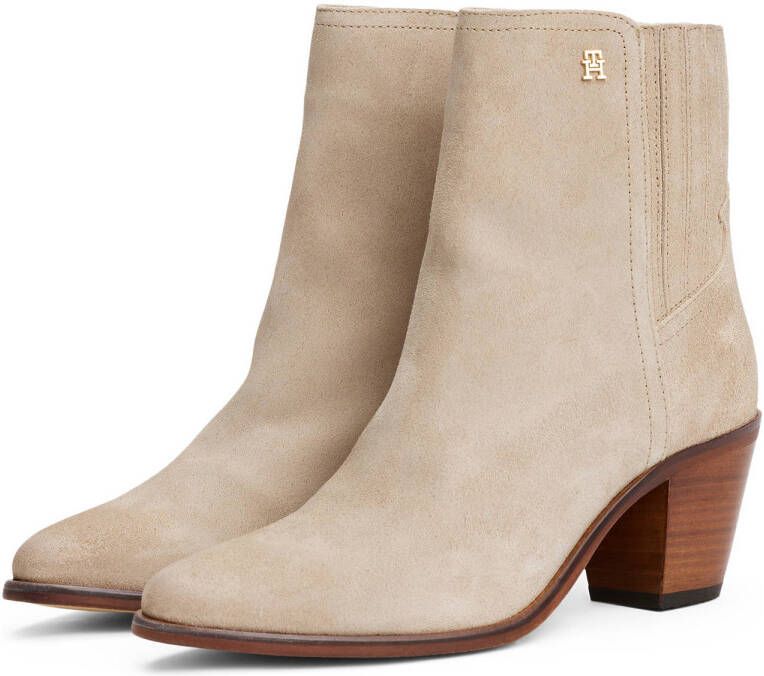 Tommy Hilfiger suède enkellaarzen beige