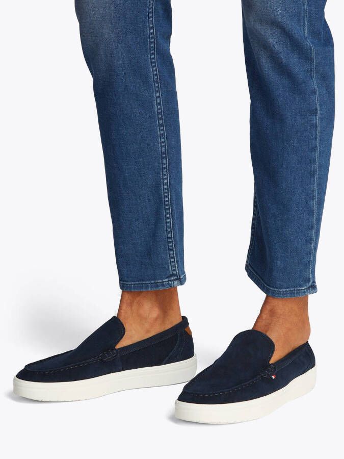 Tommy Hilfiger suède loafers donkerblauw