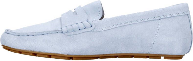Tommy Hilfiger suède mocassins lichtblauw