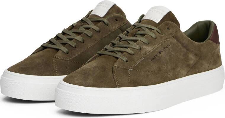Tommy Hilfiger suède sneakers groen