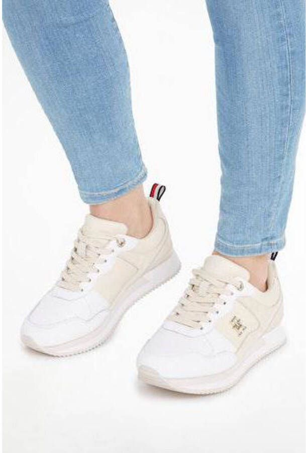 Tommy Hilfiger leren sneakers beige