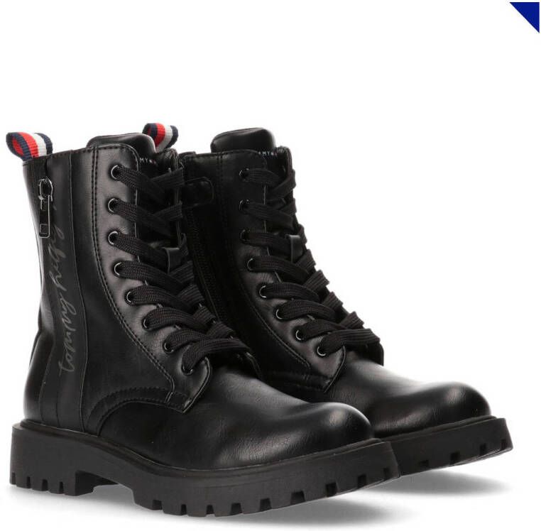 Tommy Hilfiger veterboots zwart