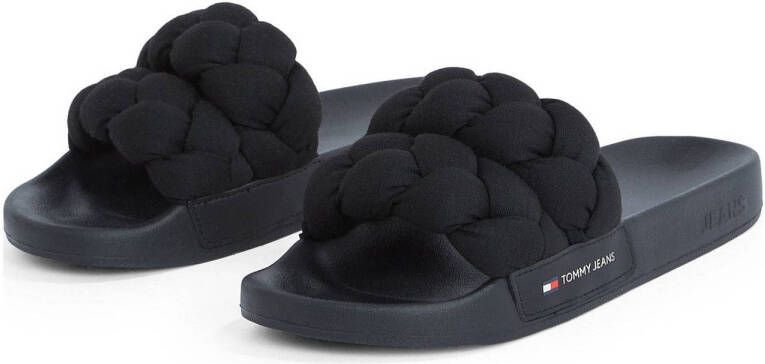 Tommy Jeans badslippers zwart