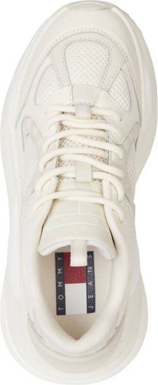 Tommy Jeans chunky leren sneakers ecru