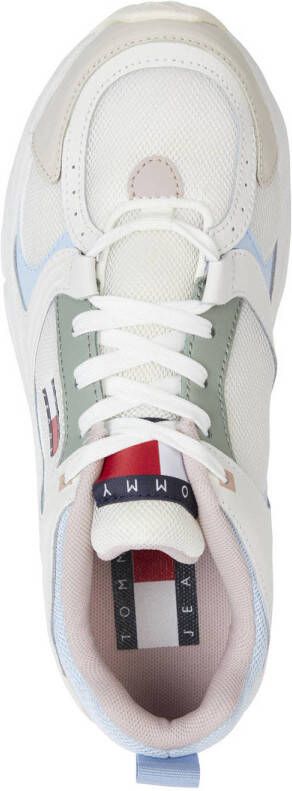 Tommy Jeans chunky leren sneakers off white multi